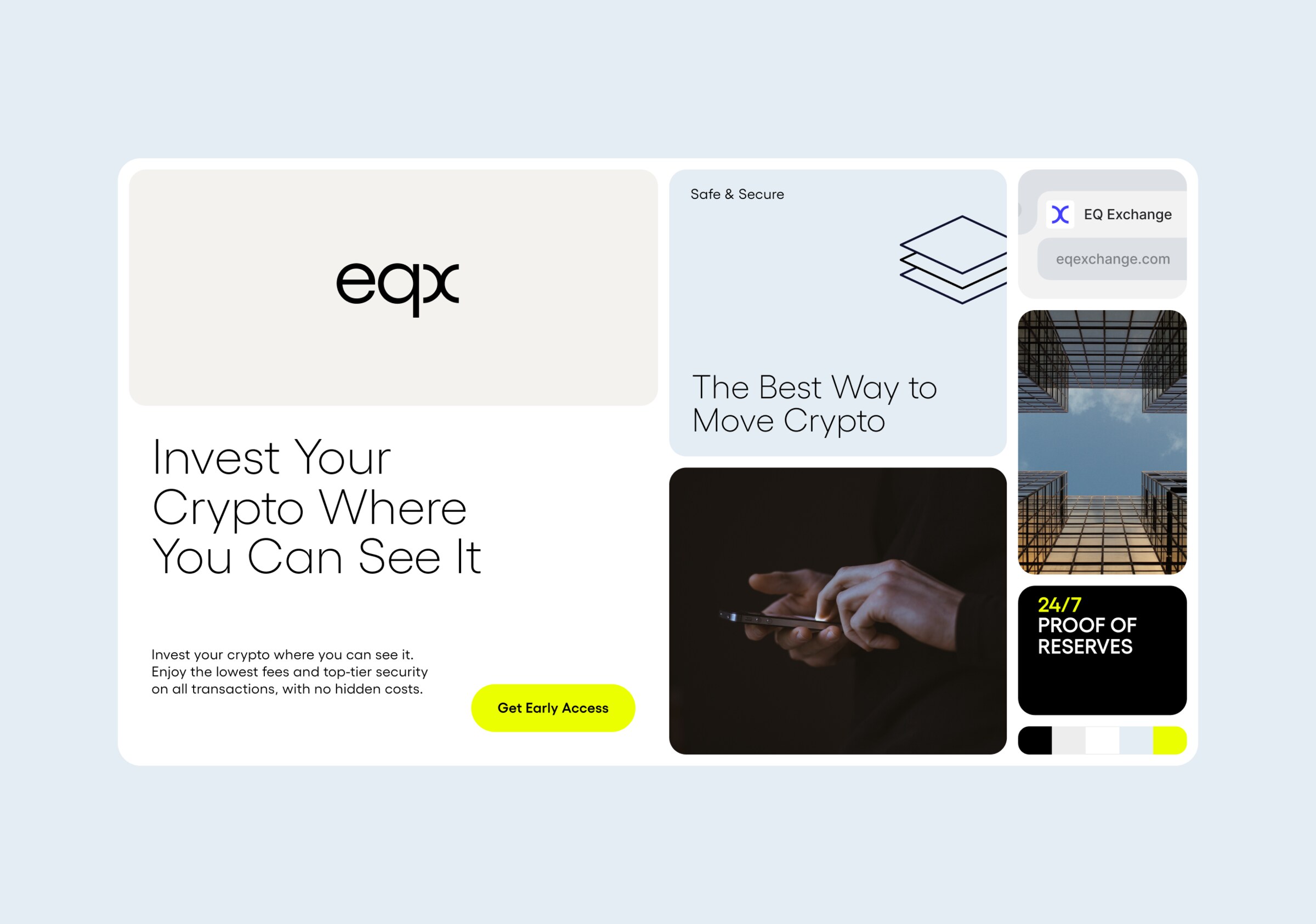 EQX crypto-trading app interface