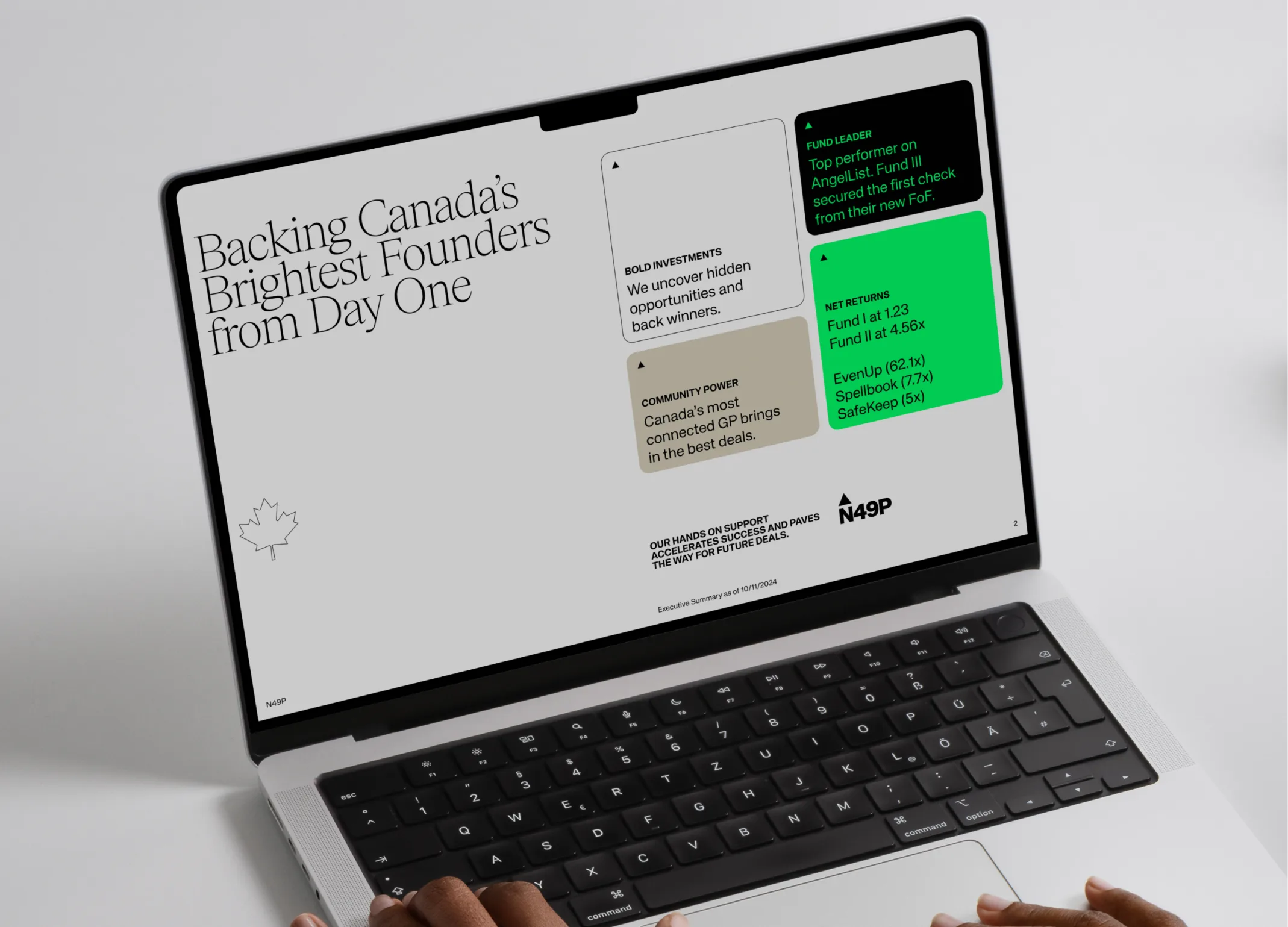 N49P investor-report layouts for regular updates