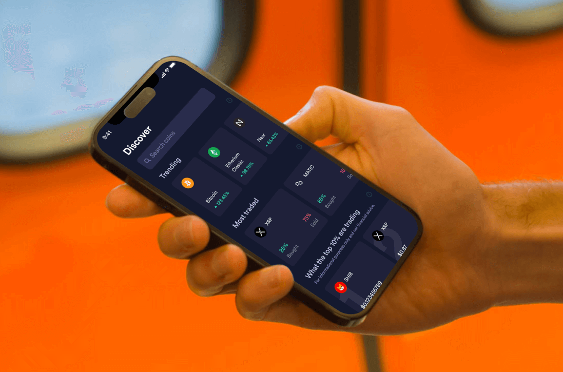 Newton app screens with improved trading features