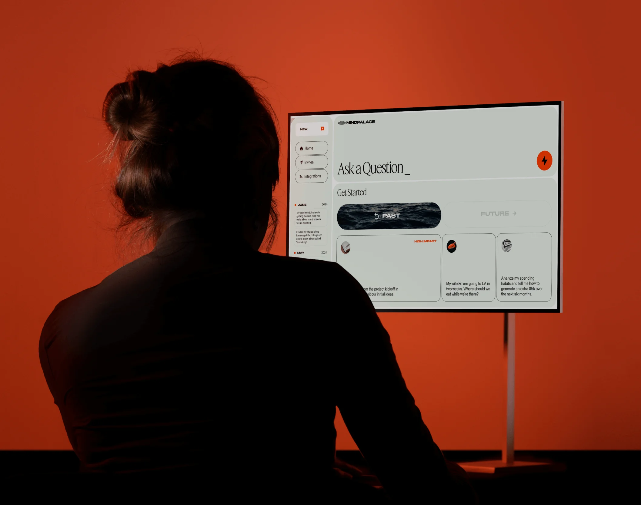 woman looking at screen